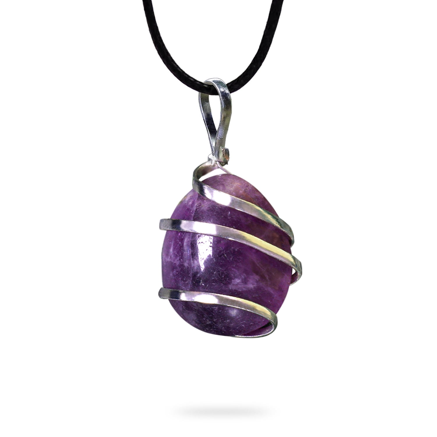 AYANA WELLNESS AYANA - Amethyst Necklace for Women & Men, Tumbled Shaped, Healing Crystal for Balance, Calm, Third Eye Chakra, and Pisces Zodiac Alignment