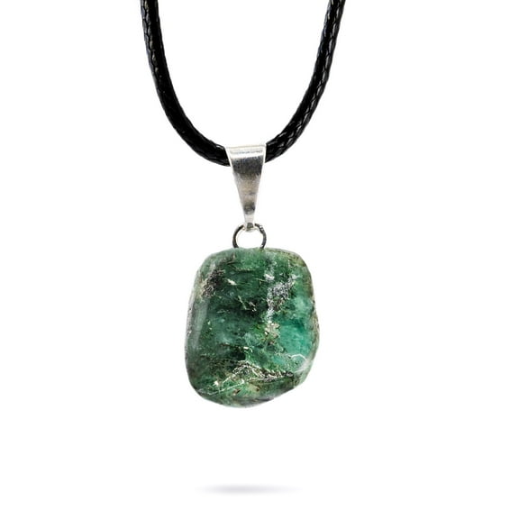 AYANA Emerald Tumbled Stone Healing Crystal Pendant Necklace