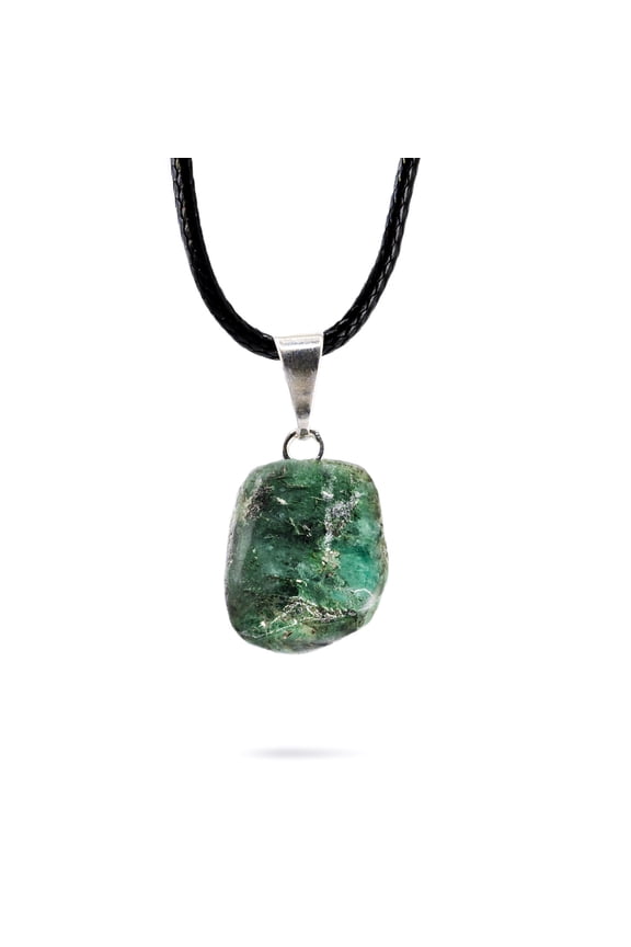 AYANA Emerald Tumbled Stone Healing Crystal Pendant Necklace