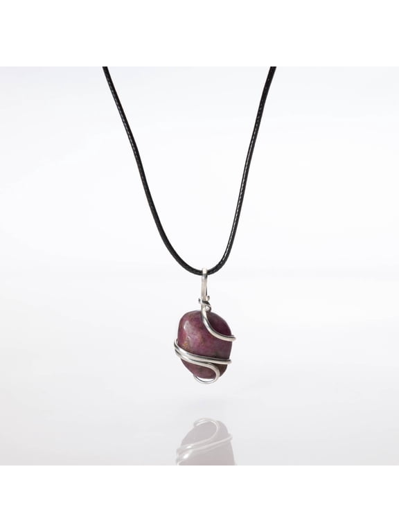 AYANA Natural Ruby Gemstone Necklace - Handmade Pendant Necklace with Ethically Sourced Healing Crystals