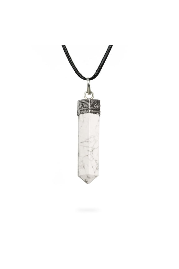 AYANA Raw White Howlite Healing Crystal Necklace