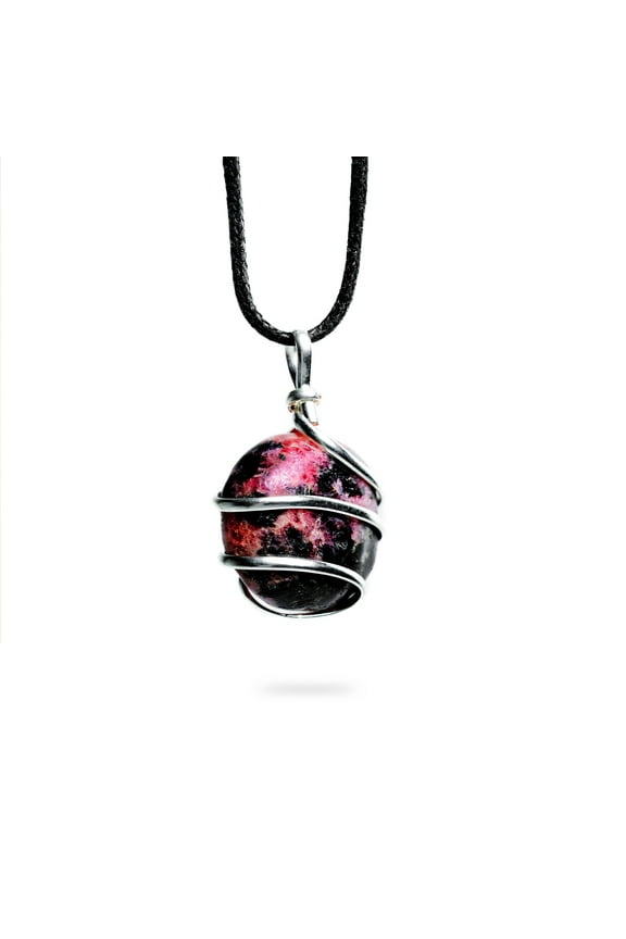 AYANA Rhodonite Crystal Chakra Pendant Necklace
