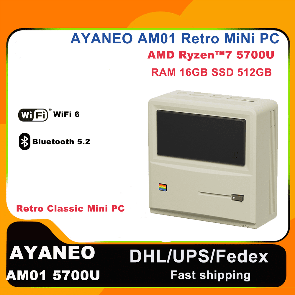 AYANEO AM01 AMD Ryzen 7 5700U RAM 16GB SSD 512GB gaming office Retro