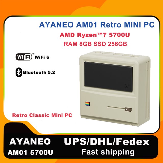 AYANEO AM01 AMD Ryzen 7 5700U RAM 8GB SSD 256GB gaming office Retro