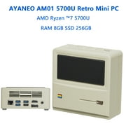 AYANEO AM01 AMD Ryzen 7 5700U RAM 8GB SSD 256GB gaming office Retro Classic mini pc dp DDR4 wifi 6 design pc