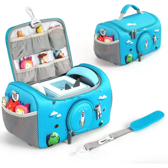 AYAOQIANG Carrying Case for Toniebox Starter Set Storage Carrier Bag for Toniesbox Audio Player Carrying Box for Kids Toniebox Accessories Travel Carrying Bag for Toniebox Blue