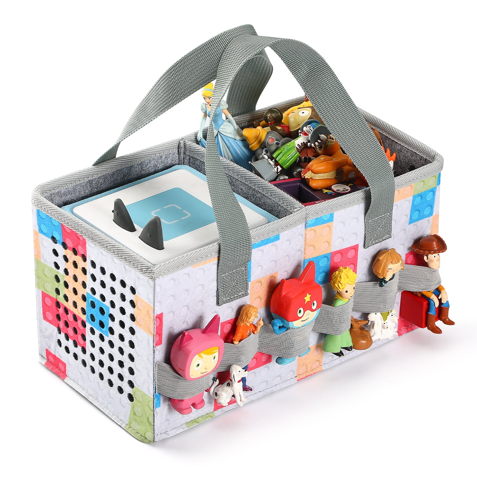 Carrying Case for Tonies Starter Set & Storage Bag for Tonies Figurine,  Felt Cloth Musical Toy Folding Bag for Kids Toniebox Accessories Travel  Carrying Bag with Handle for Toniebox Transparent 