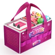 AYAOQIANG Carrying Case for Tonies Starter Set and Storage Bag for Tonies Figurine,Felt Cloth Musical Toy Folding Bag for Kids Toniebox Accessories Travel Carrying Bag with Handle for Toniebox purple