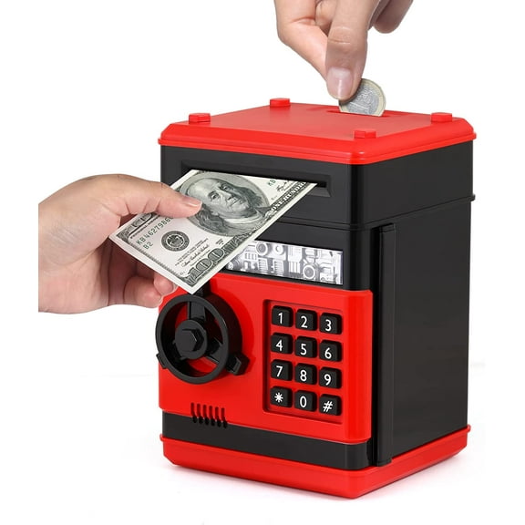 AYAOQIANG Electronic Piggy Bank for Kids Cash Coin ATM Money Saver Coin Bank for Kids Toys Gift Cartoon Safe Bank Box Perfect Toy Gifts for Boys Girls