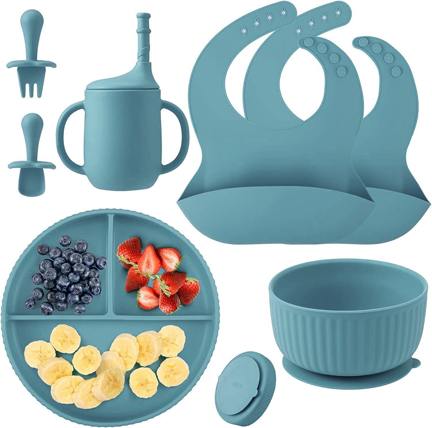 AYAOQIANG Soft Silicone Infant Feeding Set - Baby 