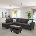 thumbnail image 1 of AYCP Furniture Sectional Sofa 3 Pieces L-Shape Sectional Sofa Set, 1 of 5