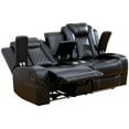 thumbnail image 1 of AYCP Multifunction Power Air Leather Recliner Sofa Set with LED Lights, Living Room Furniture, Reclining Sofa, loveseat, Chair with USB Port/Storage Loveseat, 1 of 6