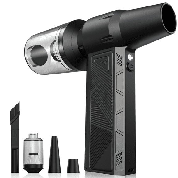 AYEDLOE Air Duster - 150000RPM Compressed Air Duster with suction and blowing function and Lighting, Usb Electric Air Duster for PC, Keyboard, Car, Outdoors, Home, black