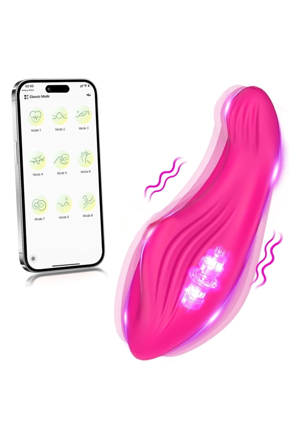 APP Remote Control Vibrator Female Sex Toys Bluetooth Wearable Panty Adult Toy Silicone Mini Stimulator Waterproof Massager with 9 Silent Vibrating Modes for Women Couples Pleasure