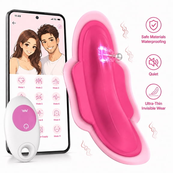 AYIYUN APP Remote Control Vibrator Female Sex Toys Bluetooth Wearable Vibrating Panty Silicone Mini Stimulator Waterproof Adult Toy with 11 Vibrating Modes for Women Couples Pleasure