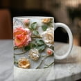 thumbnail image 1 of Summercome 11oz Ceramic Mug with Floral Design, Unique and Stylish Flower Coffee Cup, Perfect for Home, Office, Valentine Mother's Day or Special Occasions, Ideal Gift for Women, Men, Tea & Coffee Lov, 1 of 9