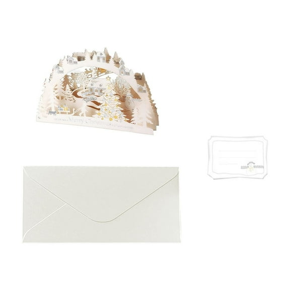 Summercome 3D Christmas Cards, Merry Christmas Cards Handmade, Greeting Cards & Envelopes for Christmas, Xmas, A