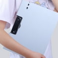 thumbnail image 1 of AYKHKYA A4 Foldover Clipboard, Foldable Clipboards File Folder, Flip Writing Pad, Profile Clips PVC Foldable Hardback Clip Boards Form Organizer, Business Office School Hospital Supplies, Blue, 1 of 9