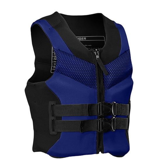 Summercome Adult Kayak Vest, High Buoyancy Swim Vest, Women's Men's Adjustable Safety Jacket, Neoprene Youth Swim Jacket, Great for Boating Swimming Fishing Surfing Watersports & More, Navy L