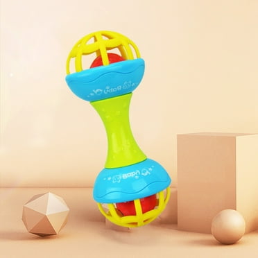 Baby Rattle Ball, Baby Teething Sensory Montessori Toys Soft Chew Toy 