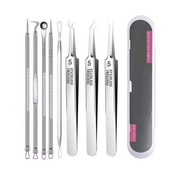 Summercome Blackhead Remover, Blackhead Tweezers, Professional Facial Blackhead Remover Tweezers Kits, Blackhead Remover Tool Sets