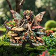 thumbnail image 1 of Summercome Bohemian Fairy Flower Pot Decoration, 2D Bohemian Fairy Flower Pot Decoration,Fairy Garden Accessories,Fairy Garden Figurines,for Pot Plants and Garden Yard Lawn Decor, F, 1 of 5