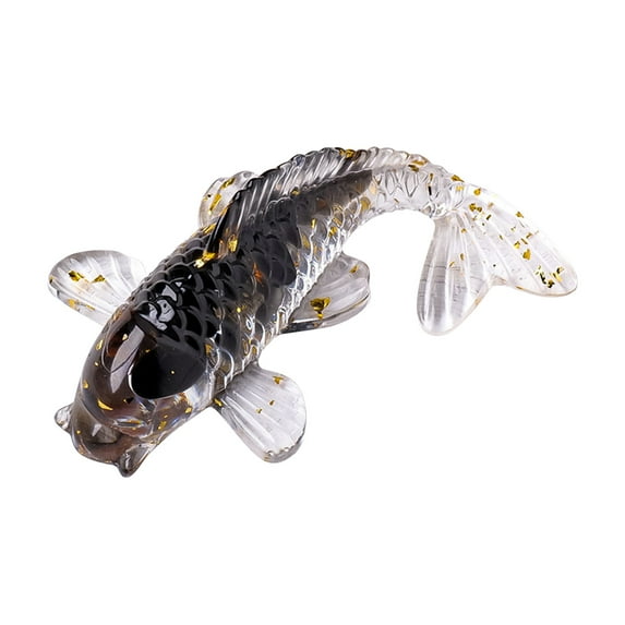 Summercome Crystal Koi Fish Decorations, Sequins Koi Figurines Handmade, Colorful Glass Water Animal Figure, Realistic Fish Ornaments for Home Desktop Car Fish Tank Decor Gifts Souvenirs