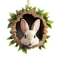 thumbnail image 1 of Summercome Easter Bunny Animal Pattern 2D Acrylic Ornament, Animal Ornament Hanging Ornament for Animal Lovers, Animal Christmas Ornament, 1 of 6