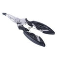 thumbnail image 1 of Summercome Fishing Pliers, Stainless Steel Fish Hook Remover, Multi-Function Fishing Line Cutter Split Ring Opener, Fishing Braid Scissors, Fishing Gear Accessories, Black, 1 of 8