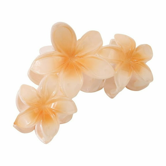 Summercome Flower Hair Clips for Women Girls, Hawaiian Flower Hair Clip Hair Claws, Large Claw Clips for Thick Hair, Hibiscus Plumeria Hair Clip, Cute Summer Hair Accessories for Holiday Gifts, Pink