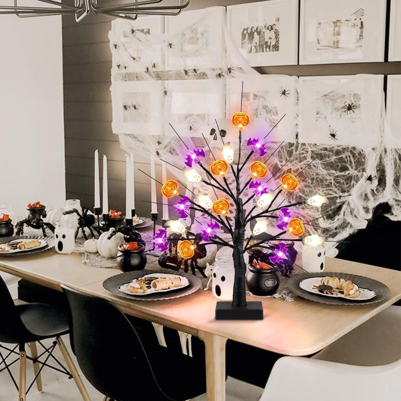 Summercome Light Up Halloween Decorations Indoor, 15 Inch Black