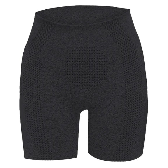 Summercome Micro-Vibration Massage Module Ice Silk lon Fiber Repair Shaping Shorts, Ionic Shapewear, Black, Size LL