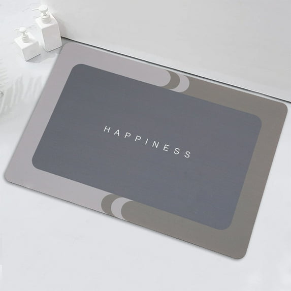 Summercome Modernized Bath Mat, Modernized Magic Bathroom Mat, Bathroom Mat Quick Dry, Modrnizd Magic Mat - The Magic Mat, Super Absorbent Non Slip Quick Dry Bath Mat Rug, 15.7 x 23.6in, Dark Gray