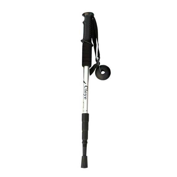 Summercome Nordic Walking Trekking Poles, 2 Sticks Anti-Shock and Quick Lock, Telescopic Trekking Pole Collapsible, Portable Ultralight, Ideal for Hiking Camping Mountaining Backpacking Walking, Silve