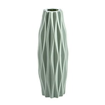 Summercome Plastic Composite Flower Vase, Unbreakable Floral Vase Home Decor Centerpieces, Tall Conic Bud Vase for Wedding Decor, Living Room, Arranging Bouquets (Green)