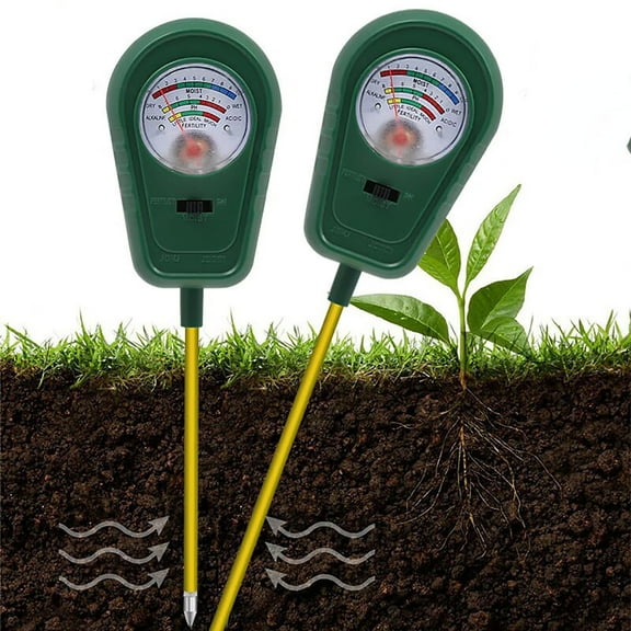 Summercome Pot Plants Soil Tester, Premium Humidity Meter Tester No Batteries Indoor and Outdoor Hydrometer, Three-in-one Land Tester Fertility Humidity PH Quality Product
