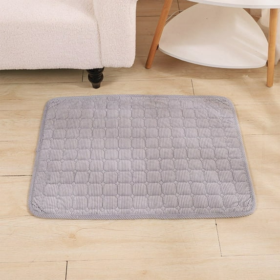 Summercome Self Heating Cat Mat Self Warming Dog Cat Bed Pad Heat Reflective Soft Dog Crate Pad Thermal Pet Mat for Outdoor Indoor Pets, Anti-Slip, Washable, 20"x16", Gray
