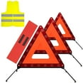 thumbnail image 1 of AYKRM Car Warning Triangle Heavy Reflective Warning Road Safety Triangle Kit Suitable for car Breakdown and Temporary Parking on The Road., 1 of 5