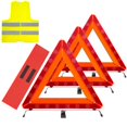 thumbnail image 1 of AYKRM Car Warning Triangle Heavy Reflective Warning Road Safety Triangle Kit Suitable for car Breakdown and Temporary Parking on The Road., 1 of 5