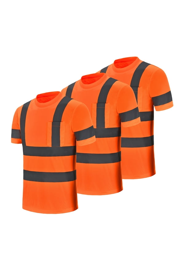 Hi Vis T Shirt ANSI Class 3 Reflective Safety High Visibility Shirts (XS-6XL)