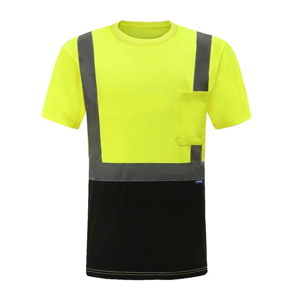 AYKRM High Visibility Reflective Safety Short Sleeve Shirts for Men Women Fashion Durable Construction Work Shirts