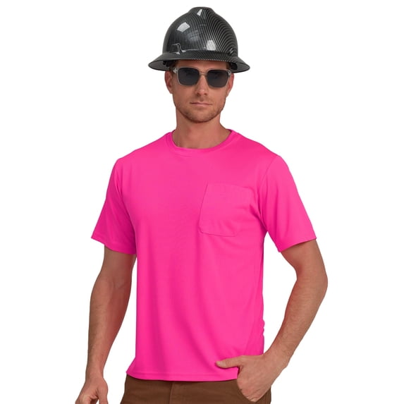 AYKRM High Visibility Reflective Safety Short Sleeve Shirts for Men Women Fashion Durable Construction Work Shirts