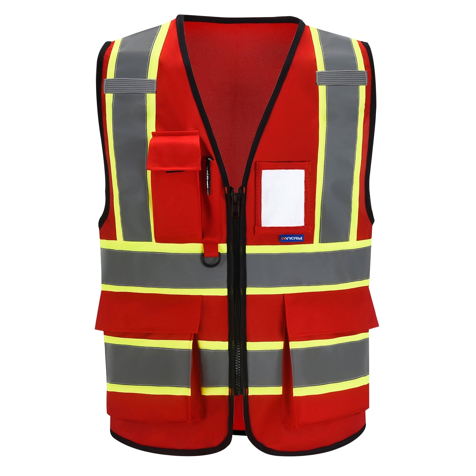 AYKRM Red High Vis Reflective small Safety Vest for Women Men Security ...