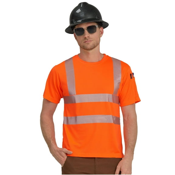 AYKRM Safety High Visibility Construction Work Shirts Class 3 Workwear High Vis Shirt