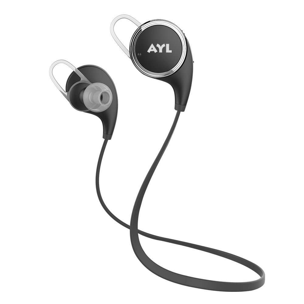 AYL Bluetooth Headphones V4.1 Wireless Sport Stereo In Ear Noise Cancelling Headset with APT X Mic for Smartphones