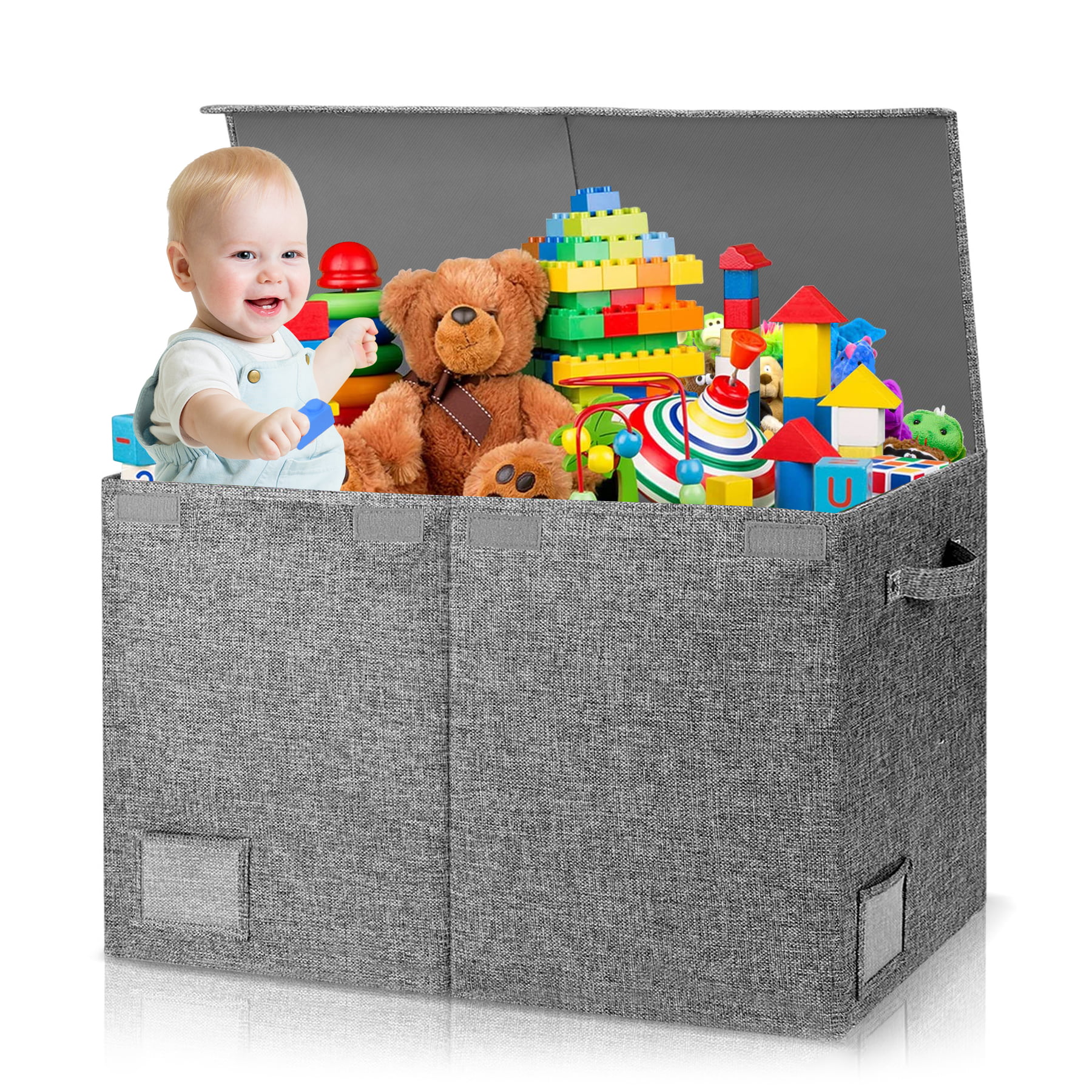 AYMZ Toy Box,85L Toy Storage Organizer for Boys and Girls Collapsible