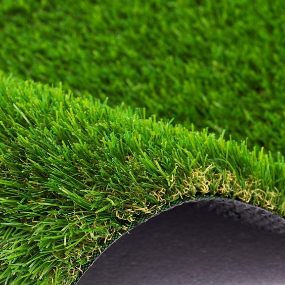AYOHA 11 FT x 41 FT Artificial Grass, Realistic Fake Grass Deluxe Synthetic Turf Thick Lawn Pet Turf, Indoor/Outdoor Landscape, Easy to Clean with Drain Holes, Non-Toxic, High Density, 35mm