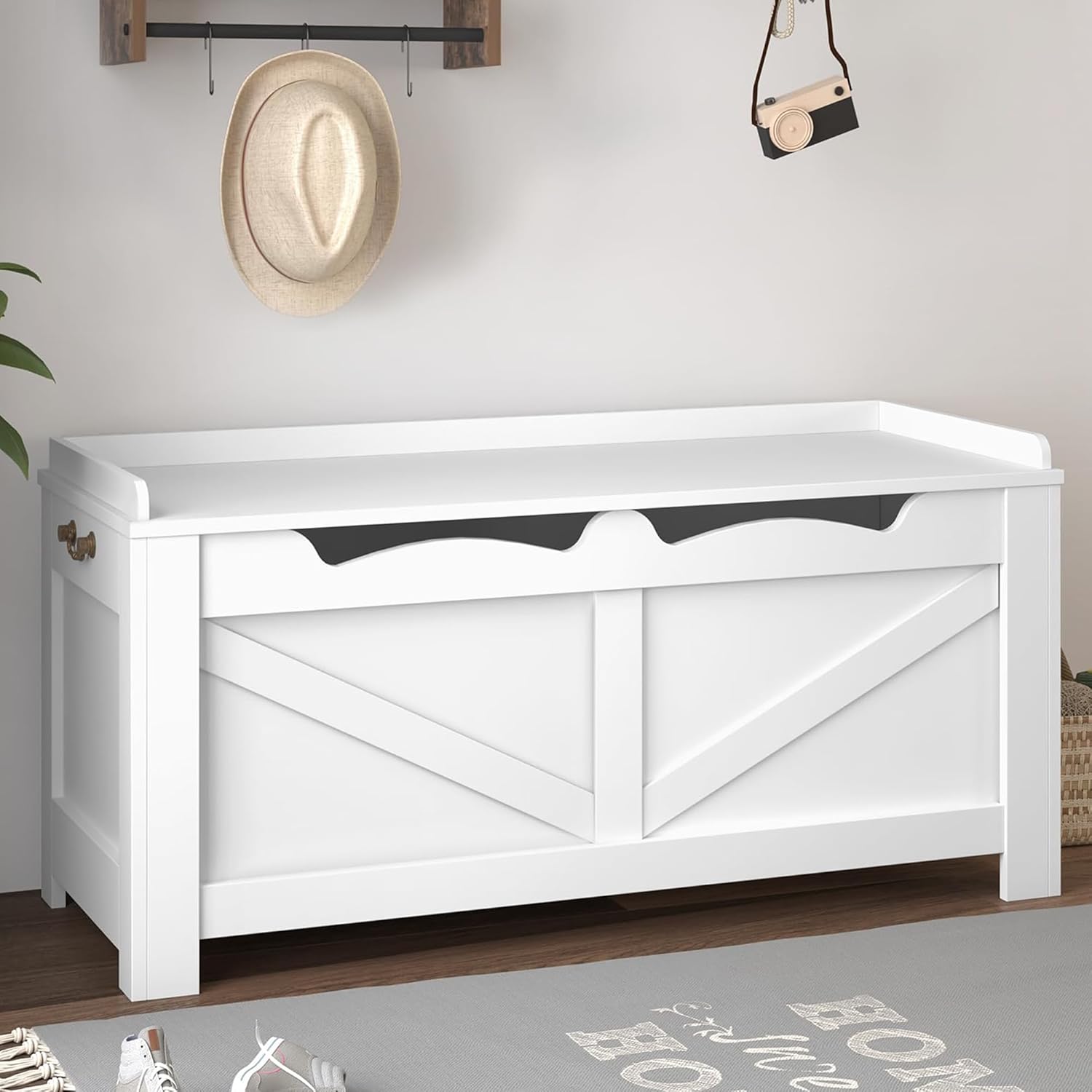 AYOSEA 39.4" Storage Chest, Extra Large Storage Trunk with 2 Safety ...