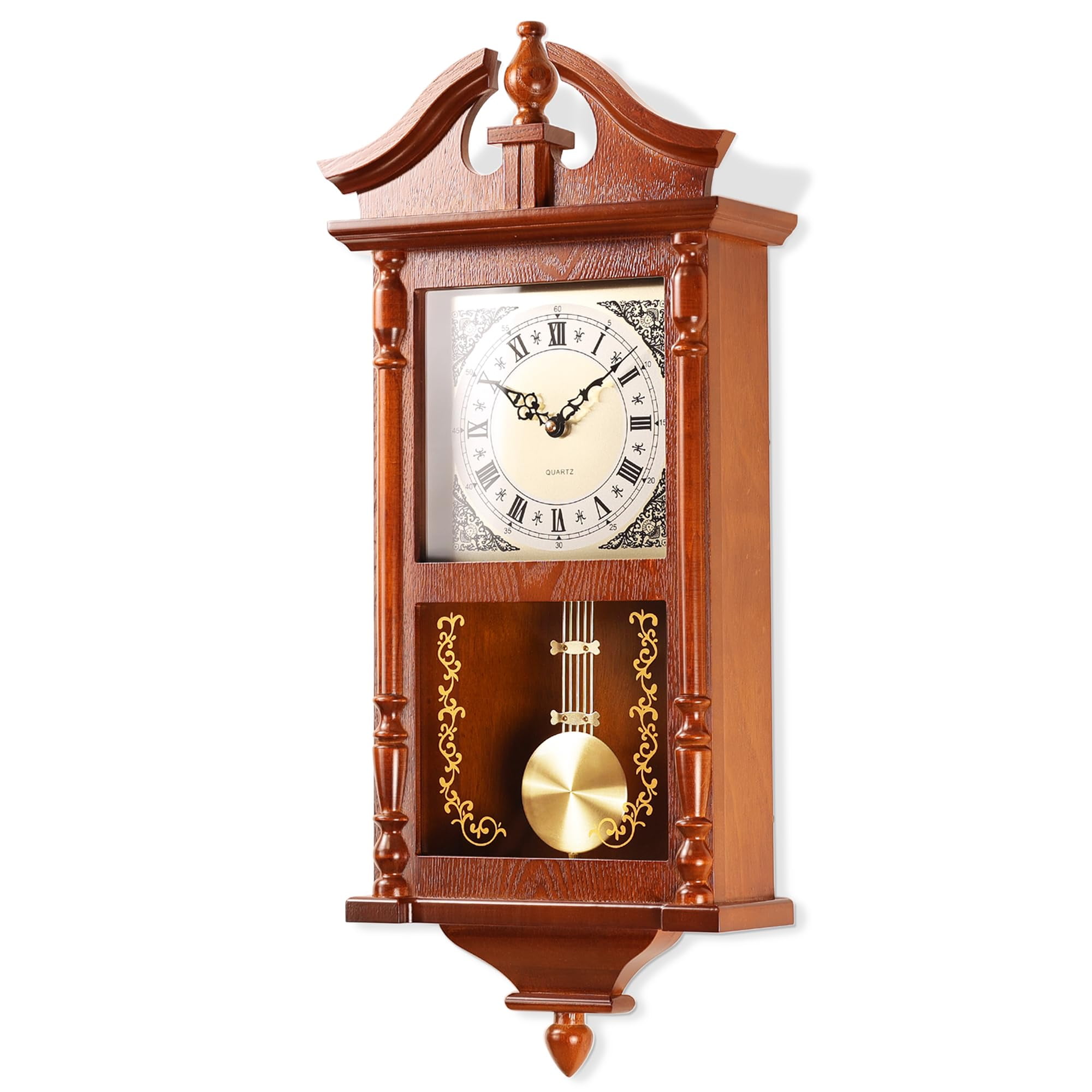 AYRELY® 25IN Grandfather Vintage Wall Clock with Pendulum and Chime