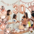 thumbnail image 1 of AYUQI 30th Birthday Decorations for Women, Rose Gold Happy Birthday Party Supplies with Birthday Bunting Banner, Rose Gold Confetti Latex Balloons, Number 30 Crown Wine Bottle Foil Balloons, 1 of 7